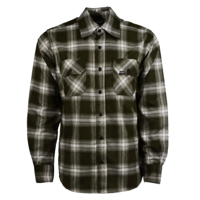 Sundown Heavyweight Flannel in Green/White