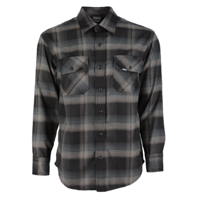 Sundown Heavyweight Flannel in Black/Slate/Grey