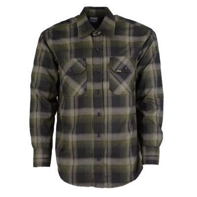 Sundown Heavyweight Flannel in Green/Black/Grey