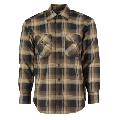Sundown Heavyweight Flannel in Light Brown/Black/Sand