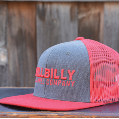 3D Stack Flat Bill Cap Heather Grey/Red