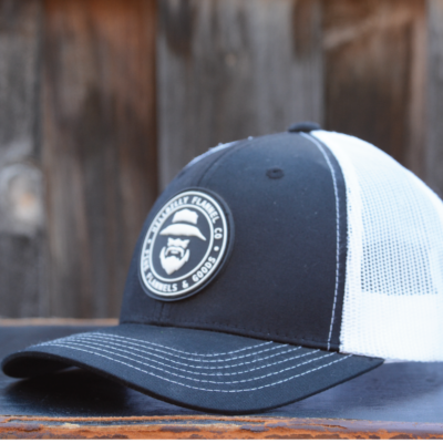Fine Flannels Trucker Style Cap in Black/White