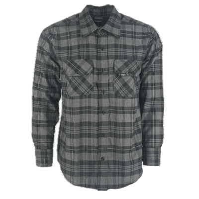 Sundown Heavyweight Flannel in Black/Charcoal
