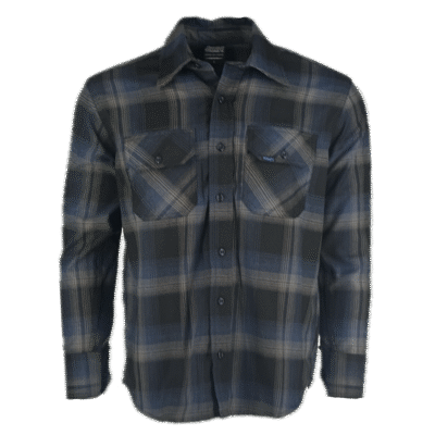 Sundown Heavyweight Flannel in Navy/Black/Grey